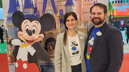 Julieta de Grazia y Alejandro Flores, ejecutivos de Disney Destinations presentes en FIT.