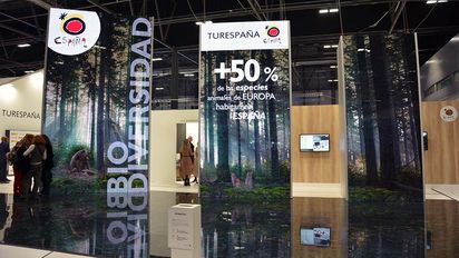 Stand de Turespaña en una feria internacional.