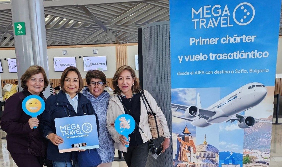  Mega Travel ofrece a los pasajeros seis programas turísticos que incluyen los vuelos en chárter desde el AIFA.