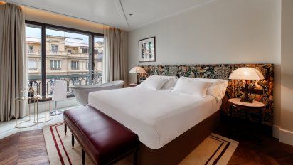 Una de las habitaciones del Hotel Bless Madrid.