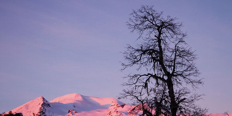 Nevados de Chillán, yendo de camino al sur.