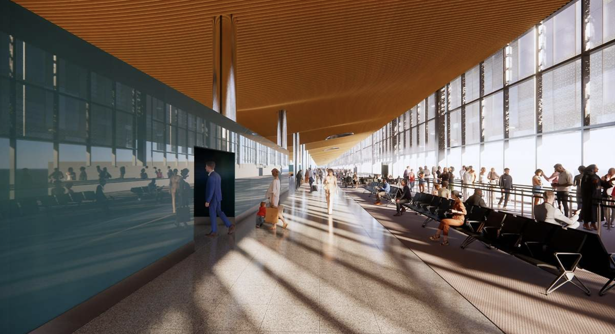 Imagen generada por ordenador del aeropuerto de Congonhas tras la remodelación planteada por Aena.