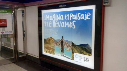 Cartel publicitario de la Región de Murcia en el metro de Madrid
