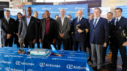 Inauguración del vuelo Madrid-Johannesburgo, operado por Air Europa