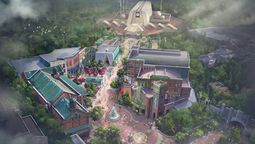 Boceto de Monstropolis, la nueva tierra que llegará a Disneys Hollywood Studios.&nbsp;