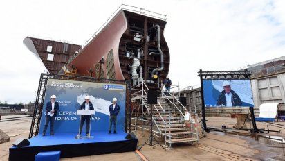 Royal Caribbean avanza en la construcción de su nuevo barco.