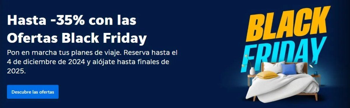 Los descuentos de Booking.com son de hasta un 35% en estadías. 