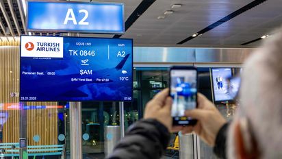 Turkish Airlines vuelve a volar entre Estambul y Damasco, Siria.