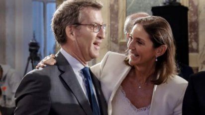 El presidente del PP, Alberto Núñez Feijóo, y la ministra de Industria, Comercio y Turismo, Reyes Maroto (PSOE).
