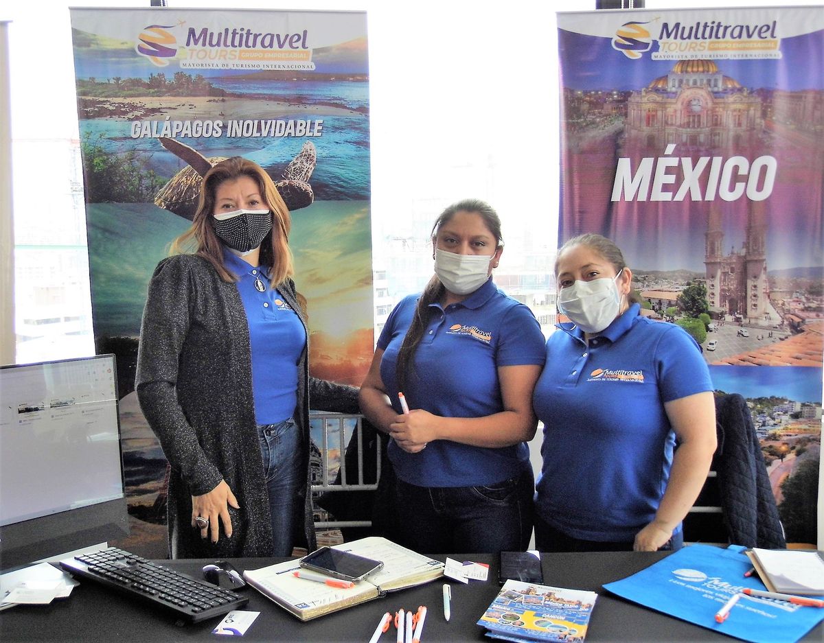 Equipo comercial de Multitravel Ecuador, liderado por Myrian Díaz, directora general. - Ladevi Medios y Soluciones Equipo comercial de Multitravel Ecuador, liderado por Myrian Díaz, directora general.