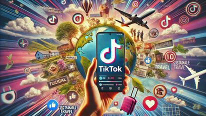 {alttext(TikTok y turismo: el algoritmo que desafía a las agencias de viajes. Las redes sociales inspiran e influyen en la planificación turística.,#TravelTok, la nueva Biblia del turista y el dilema de las agencias de viajes)}