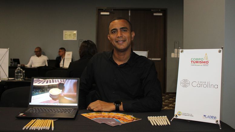 Bernardo Chiquillo García, director comercial de Casa Carolina durante la caravana de Cartagena en Bogotá.
