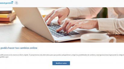 Ahora los viajeros podrán cambiar su pasaje de Aerolíneas Argentinas en la web.&nbsp;