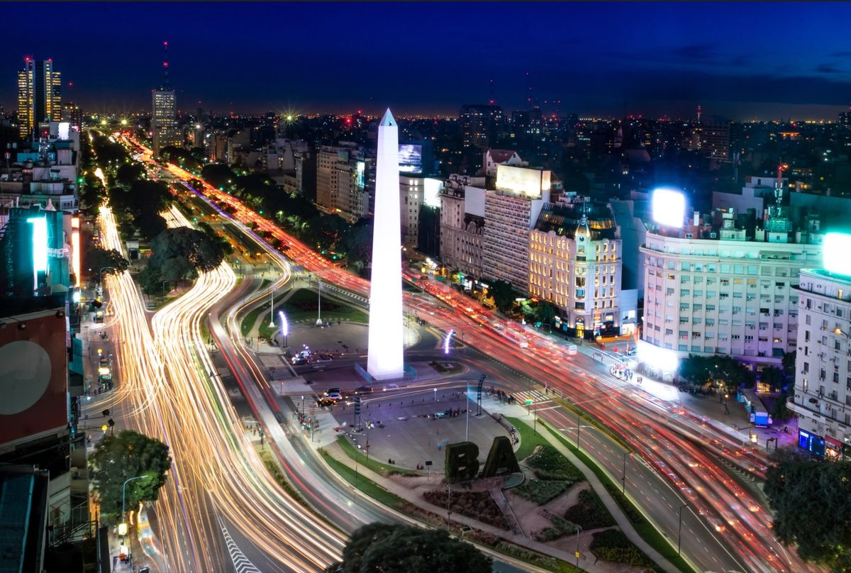 El Obelisco de Buenos Aires, Argentina.