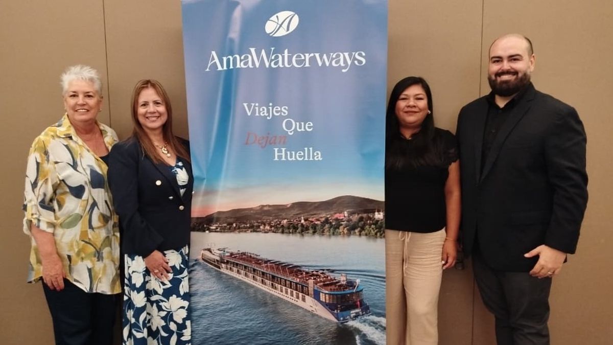 Kimberlie Burns, Jennifer Roshetski, Katherine Flores y Joao Miranda se reunieron para informar al trade todo sobre el producto fluvial de AmaWaterways.