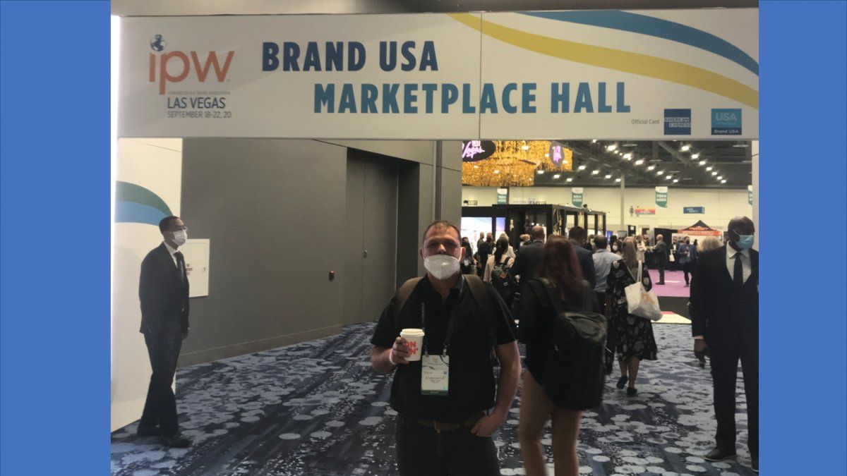 Alfonso Hartard representó a Expan Tours en IPW 2021 en Las Vegas, Estados Unidos. - Ladevi Medios y Soluciones Alfonso Hartard representó a Expan Tours en IPW 2021 en Las Vegas, Estados Unidos.