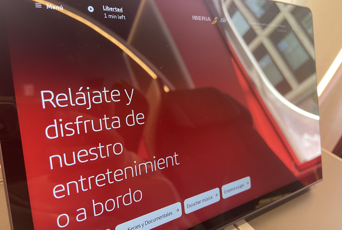 Sistema de entretenimiento de los nuevos aviones de Iberia