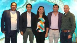 Víctor Manjarrés, presidente de TM Américas; Diego Bermúdez Parra, director de Ventas de Copa Airlines; Gale Malic-Ozaeta, gerente de Mercadeo de la Oficina de Turismo de Belice; Ted Tejada, gerente general de Best Western Belize Biltmore Plaza; y Juan Uribe, periodista, participaron en la jornada comercial y foro sobre las tendencias del viajero.