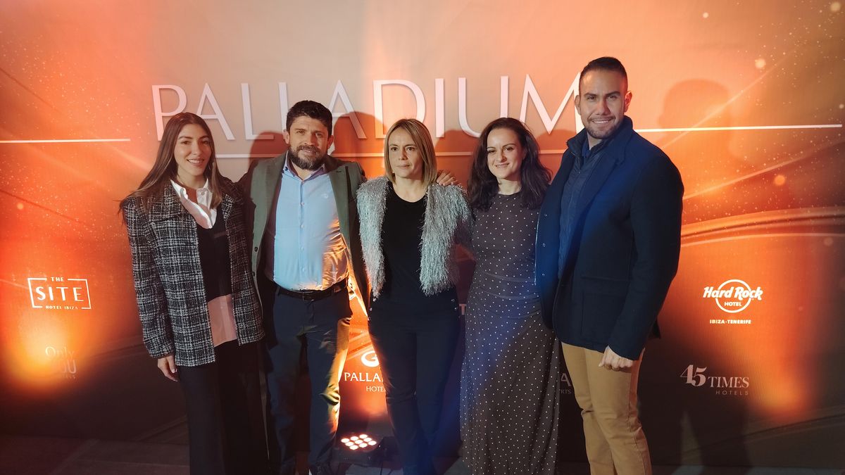 Regina Casellas, RP Americas de Palladium Hotel Group; David de los Santos, vicepresidente Americas; Linda González, directora comercial para México y Latinoamérica; Inma Quirante y Christopher Arjona, director de Marketing Americas.&nbsp; 