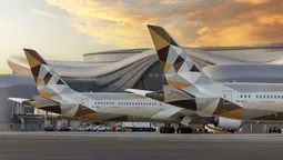 Aviones de la flota de Etihad Airways.