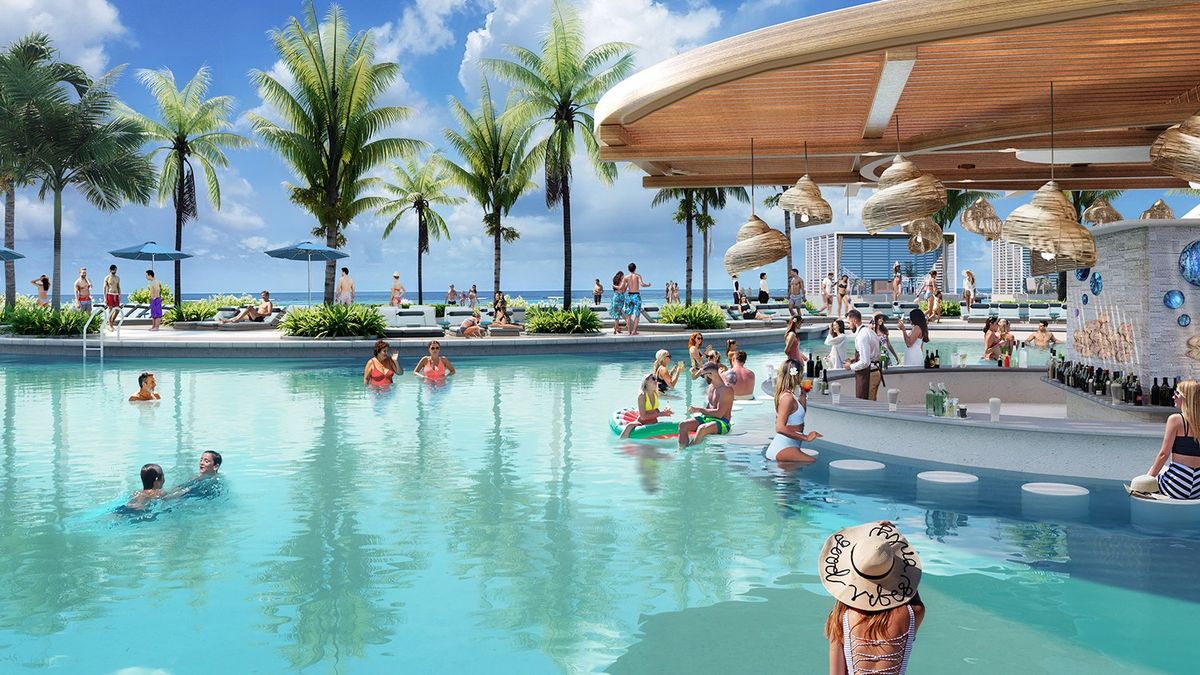 Bares acuáticos son parte de las renovaciones en Great Stirrup Cay.
