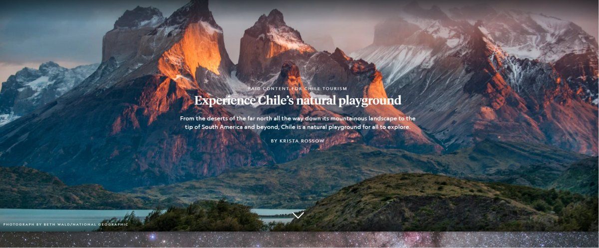 Chile crea alianza con National Geographic Creative Works