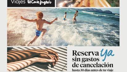 Cartel promocional de la nueva campaña de anticipación de Viajes El Corte Inglés.