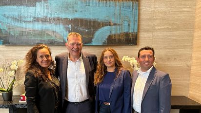 Ana María Ramirez, ejecutiva de cuenta; Alfonso Rodríguez, director general de Ventas Sudamérica Hispana; Angela Ramirez, directora comercial para Colombia; y Juan Carlos Murcia, ejecutivo de cuenta de Lufthansa Group.