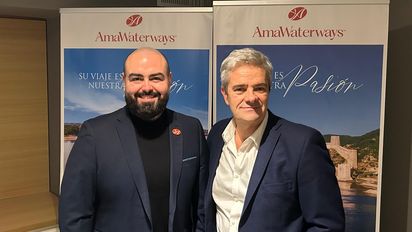 Joao Miranda, director de Desarrollo de Negocios de AmaWaterways para Latinoamérica, y Mariano Stabielli, director de Vanguard Marketing.