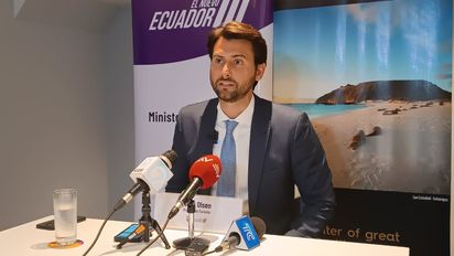 El ministro de Turismo, Niels Olsen, en rueda de prensa este 27 de febrero de 2024 dio a conocer 10 proyectos de inversión que representan más de USD 226 millones, entre hoteles hostales y resorts.