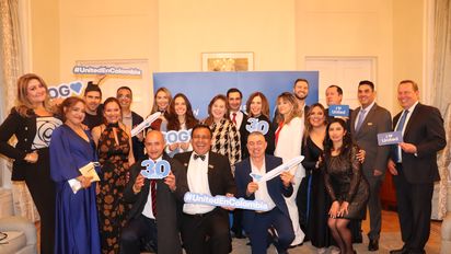 Celebración del 30° aniversario de United Airlines en Colombia.