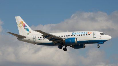Un Boeing B-737/500 de Bahamasair, una de las aerolíneas clásicas del Caribe.