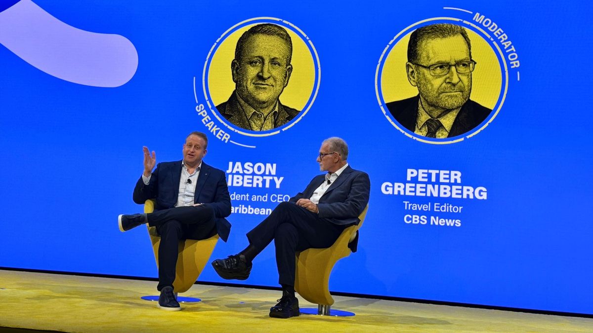 Jason Liberty, presidente y CEO de Royal Caribbean, expuso en el Foro Global de Skift. Jason Liberty, presidente y CEO de Royal Caribbean, expuso en el Foro Global de Skift.