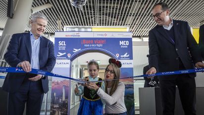 Latam Airlines inauguró la ruta a Orlando con la participación de la Embajadora de Estados Unidos en Chile, Bernadette Meehan.&nbsp;