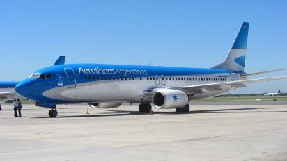 Uno de los Boeing B-737/800 de Aerolíneas Argentinas.