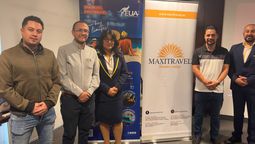 Adrián Jara, director nacional de Ventas de Booking Assistance; Antonio Lucio, gerente general de All Travel; Cristina Andrade, ejecutiva de Ventas de Maxitravel; Miguel Yánez, gerente comercial de Cuentas B2B de On Vacation; y Cristian Jijón, representante comercial de Maxitravel.&nbsp;