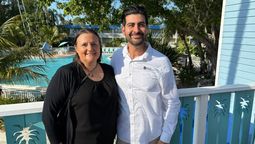 Joanna Halpin junto a Eddie delgado, Multiculturtal Destination Marketer-Comunications Manager at Visit St. Pete-Clearwater.