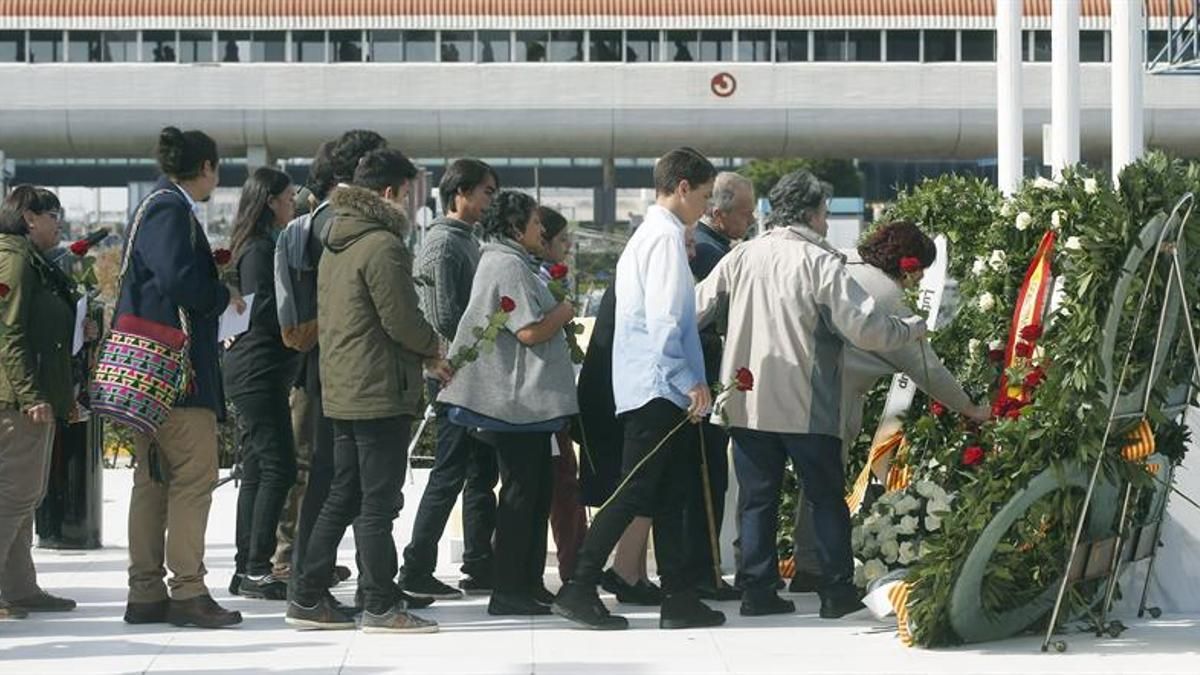 Familiares de las victimas del siniestro de Germanwings