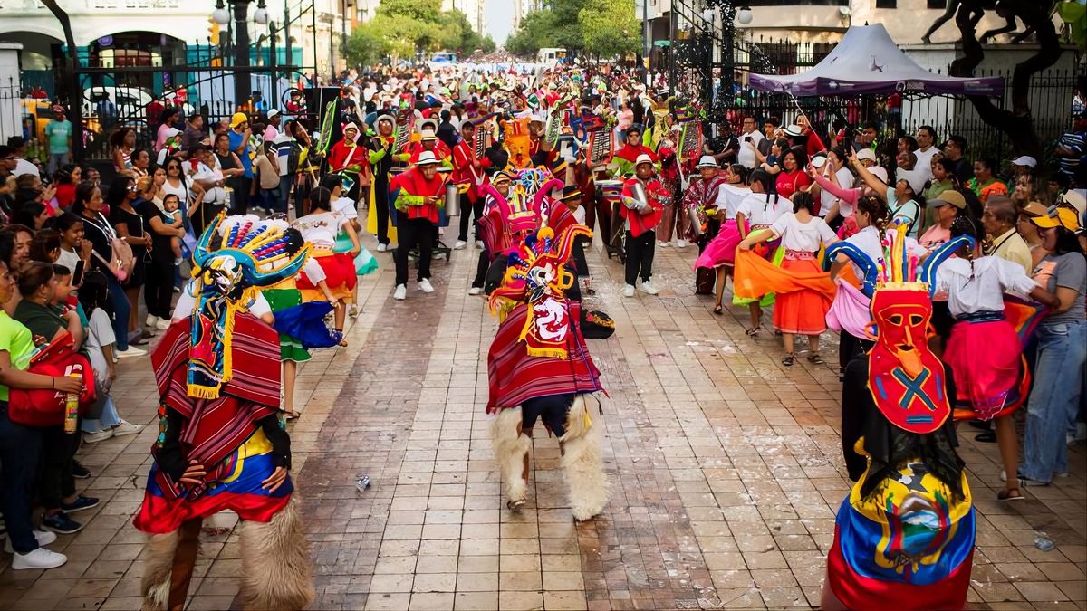 Celebración del Carnaval en Guayaquil.