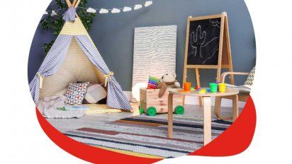 Equipamiento de hoteles: Welcome Family cuenta con todos los elementospara montar un rincón para niños.