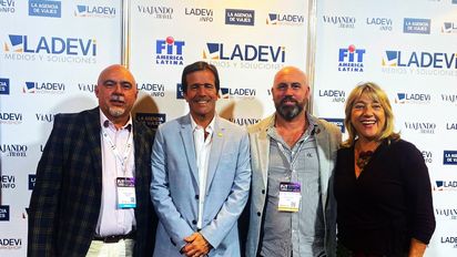 Gonzalo Yrurtia, director de Ladevi; Andrés Deyá, presidente de Faevyt; Martín Romano, tesorero de Faevyt; y Claudia González, directora comercial de Ladevi.