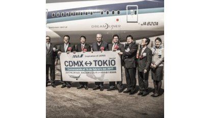 ALL NIPPON AIRWAYS. Vuelo inaugural Ciudad de México-Tokio 