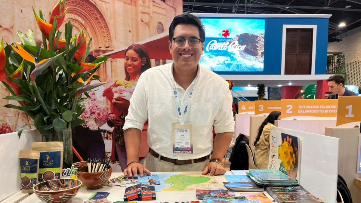 Franz Guamán, de GAD Morona Santiago. Vitrina Turística Anato 2026.