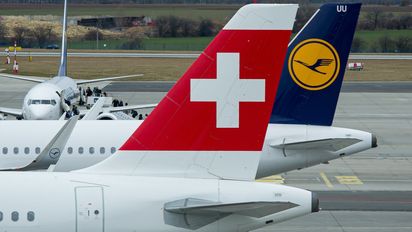 Aviones de Lufthansa/Swiss Group.