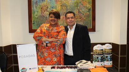 Rosalia Martinez, gerente de Ventas Live Aqua Punta Cana y Rodolfo Espinoza, international sales manager de Grupo Posadas.