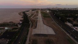 Así se ve la nueva pista del Aeroparque Jorge Newbery.