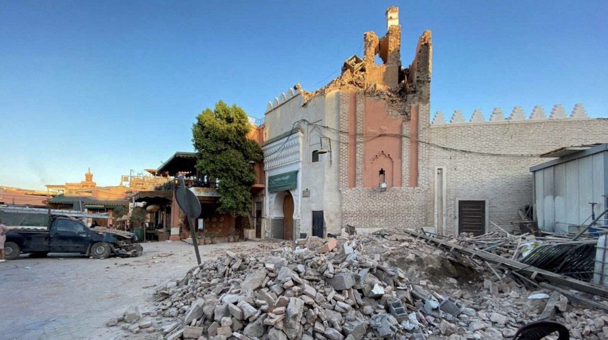 Una de las instalaciones turísticas de Marrakech afectadas por el terremoto de Marruecos.