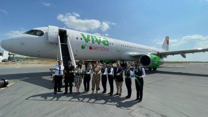 Viva Aerobus inauguró la ruta Nuevo Laredo-Ciudad de México.