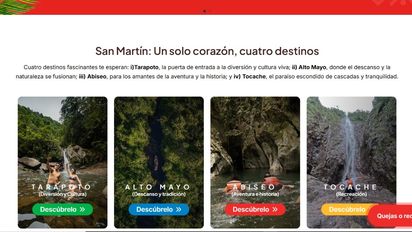 San Martin contará con nueva plataforma web que exhibirá ciudades como Tarapoto, Alto Mayo, Abiseo y Tocache.