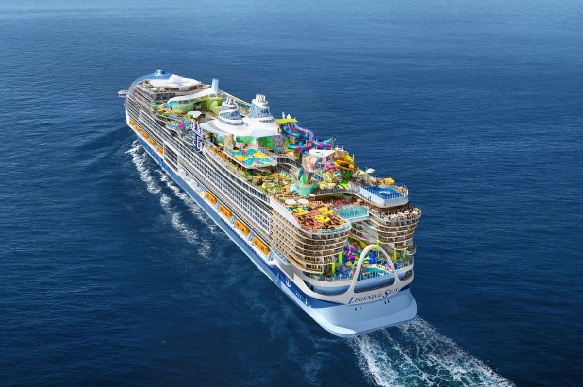 Legend of the Seas, el flamante barco de Royal Caribbean que debutará a mediados de 2026.